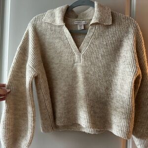 Sincerely Jules Cream V-Neck Sweater